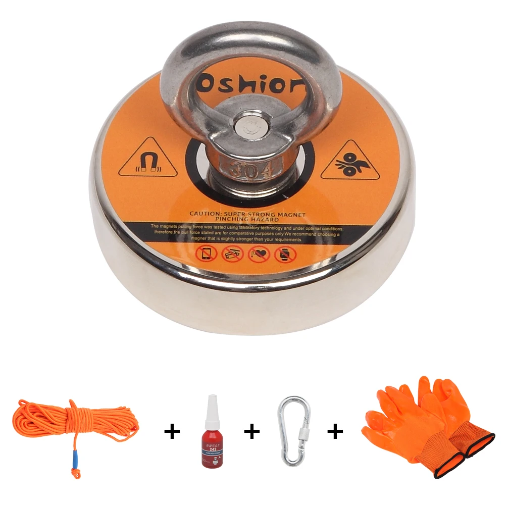 Magnet Fishing Kit with Strong Magnet for Pulling 550 lbs, Rope, Gloves, Threadlocker Glue
Magnet Fishing Kit with Strong Magnet for Pulling 550 lbs, Rope, Gloves, Threadlocker Glue