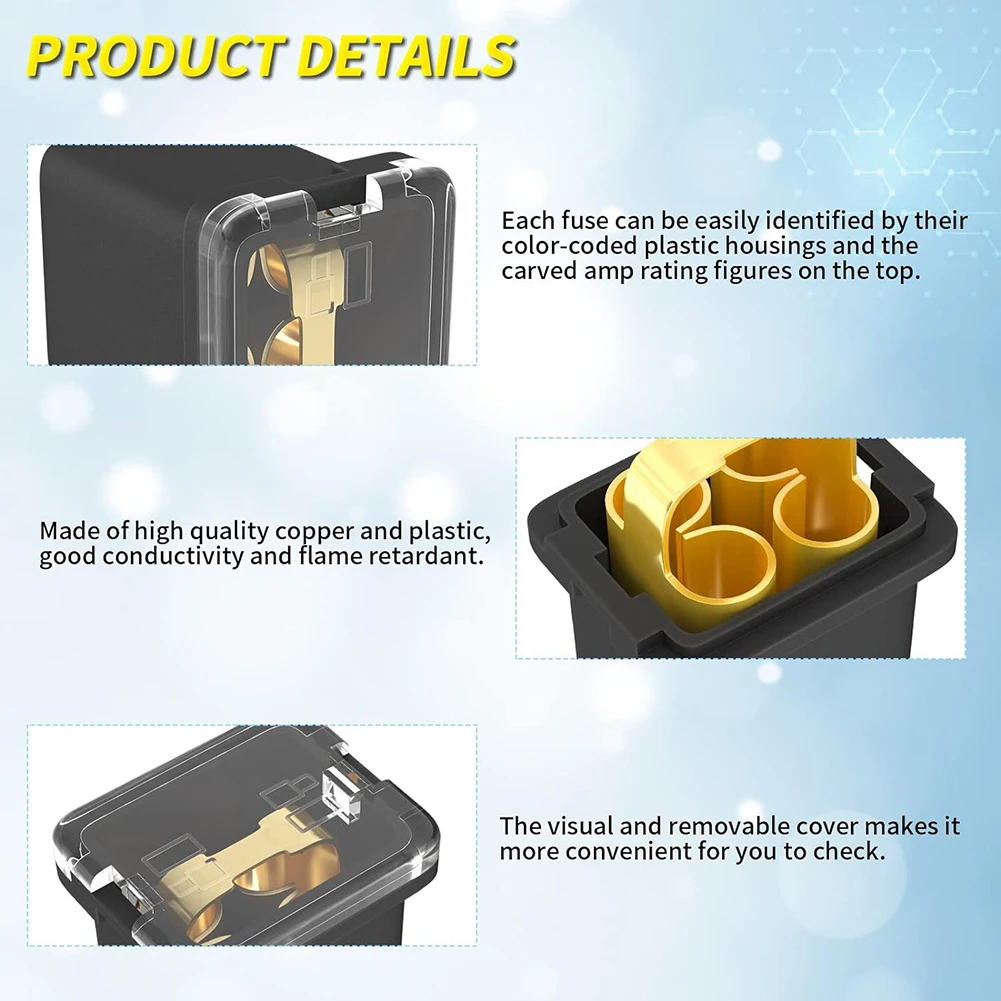 36 PCS Cartridge Fuse Kit Low Profile Standard Box Shaped Fuses 20A 30A 40A 50A 60A 80A for Cars Trucks RVs and Trailers
36 PCS Cartridge Fuse Kit Low Profile Standard Box Shaped Fuses 20A 30A 40A 50A 60A 80A for Cars Trucks RVs and Trailers