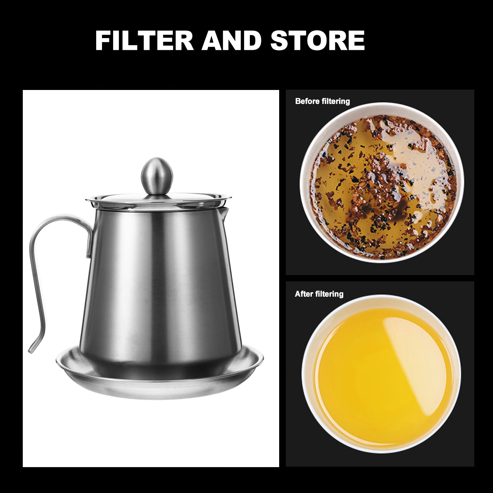 1pc Stainless Steel Strainer Pot Storage Can Fine Mesh Filter Kitchen Restaurant Home Use Household Container Colander Pot
1pc Stainless Steel Strainer Pot Storage Can Fine Mesh Filter Kitchen Restaurant Home Use Household Container Colander Pot