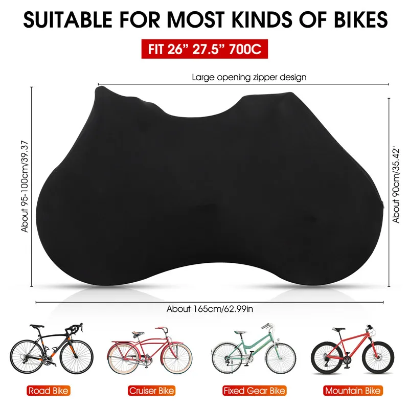 Universal Dustproof Road Bicycle Protector Cover Portable 24/26/27.5 inch/700C Bike Cover High Elastic MTB Bike Accessories
Universal Dustproof Road Bicycle Protector Cover Portable 24/26/27.5 inch/700C Bike Cover High Elastic MTB Bike Accessories