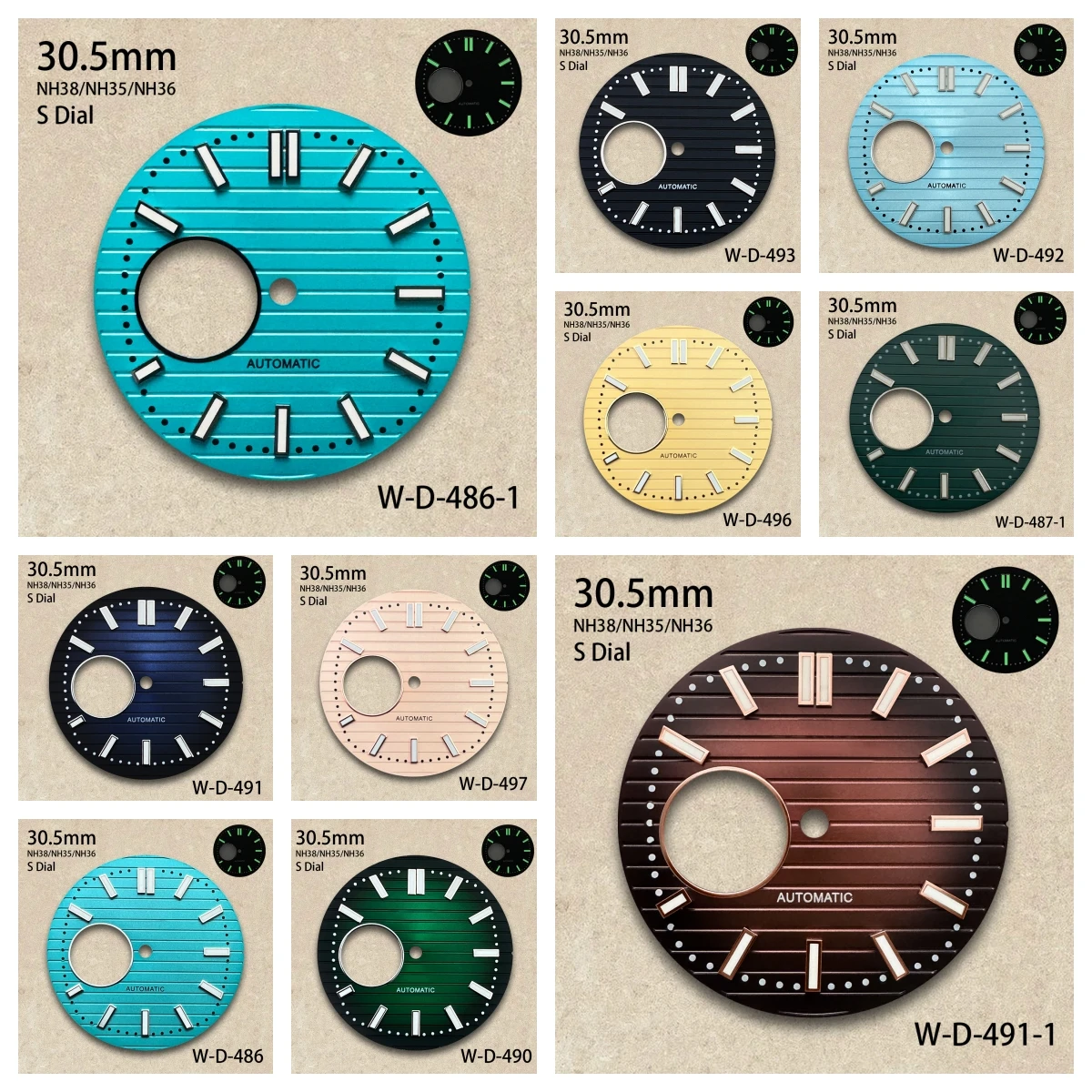 S Logo 30.5mm Hollow Out Dial Fit NH38/NH35/NH36 Movement Green Luminous High Quality Watch Modification Accessories
S Logo 30.5mm Hollow Out Dial Fit NH38/NH35/NH36 Movement Green Luminous High Quality Watch Modification Accessories