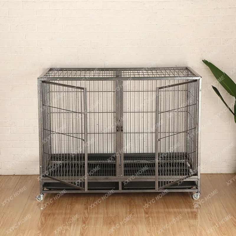 L New dog cage bold square tube mother cage black paint dog cage
L New dog cage bold square tube mother cage black paint dog cage
