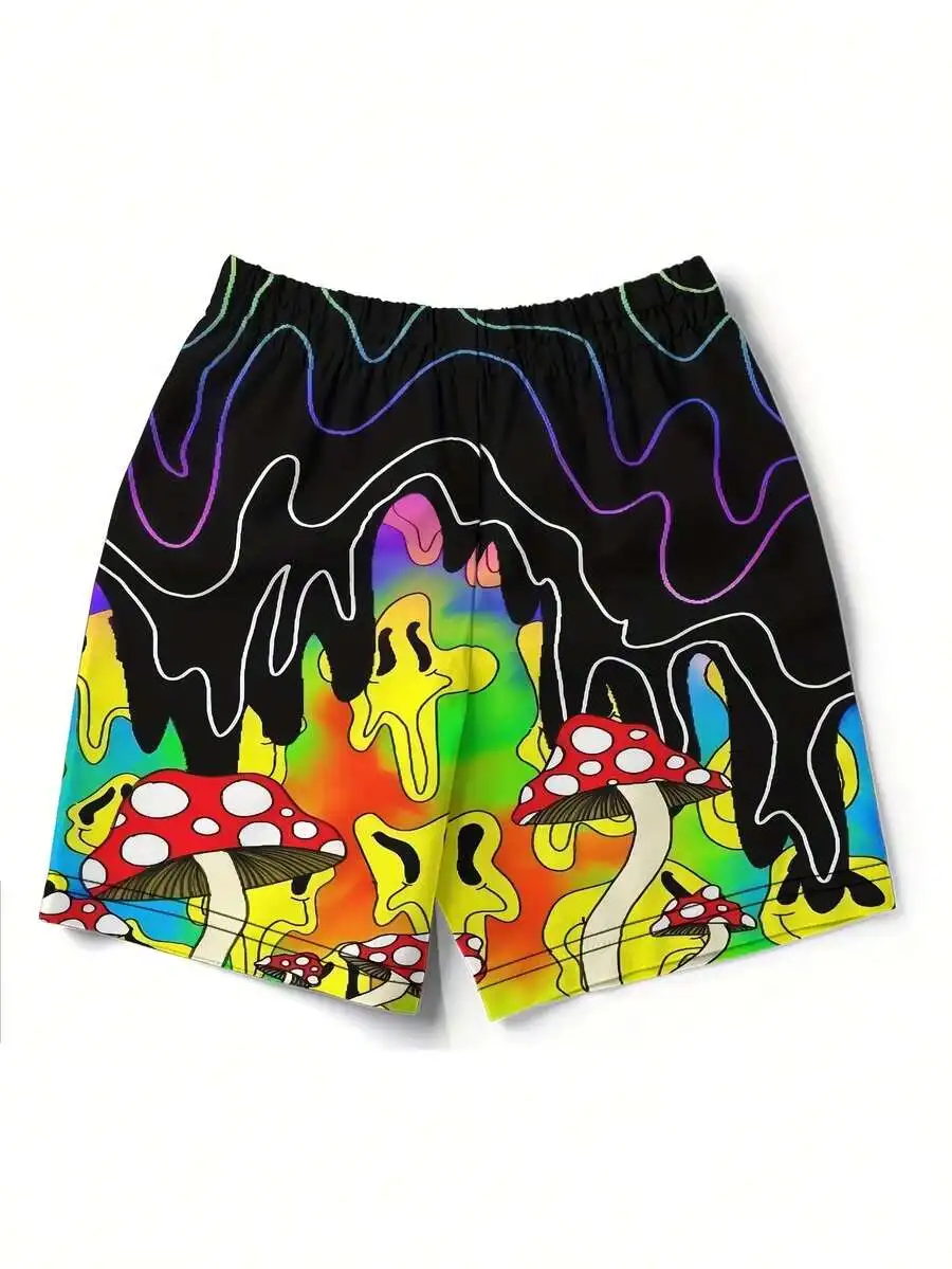 Mens Retro Psychedelic Mushroom Print Swim Trunks Quick Dry Adjustable Waist Beach Board Shorts
Mens Retro Psychedelic Mushroom Print Swim Trunks Quick Dry Adjustable Waist Beach Board Shorts