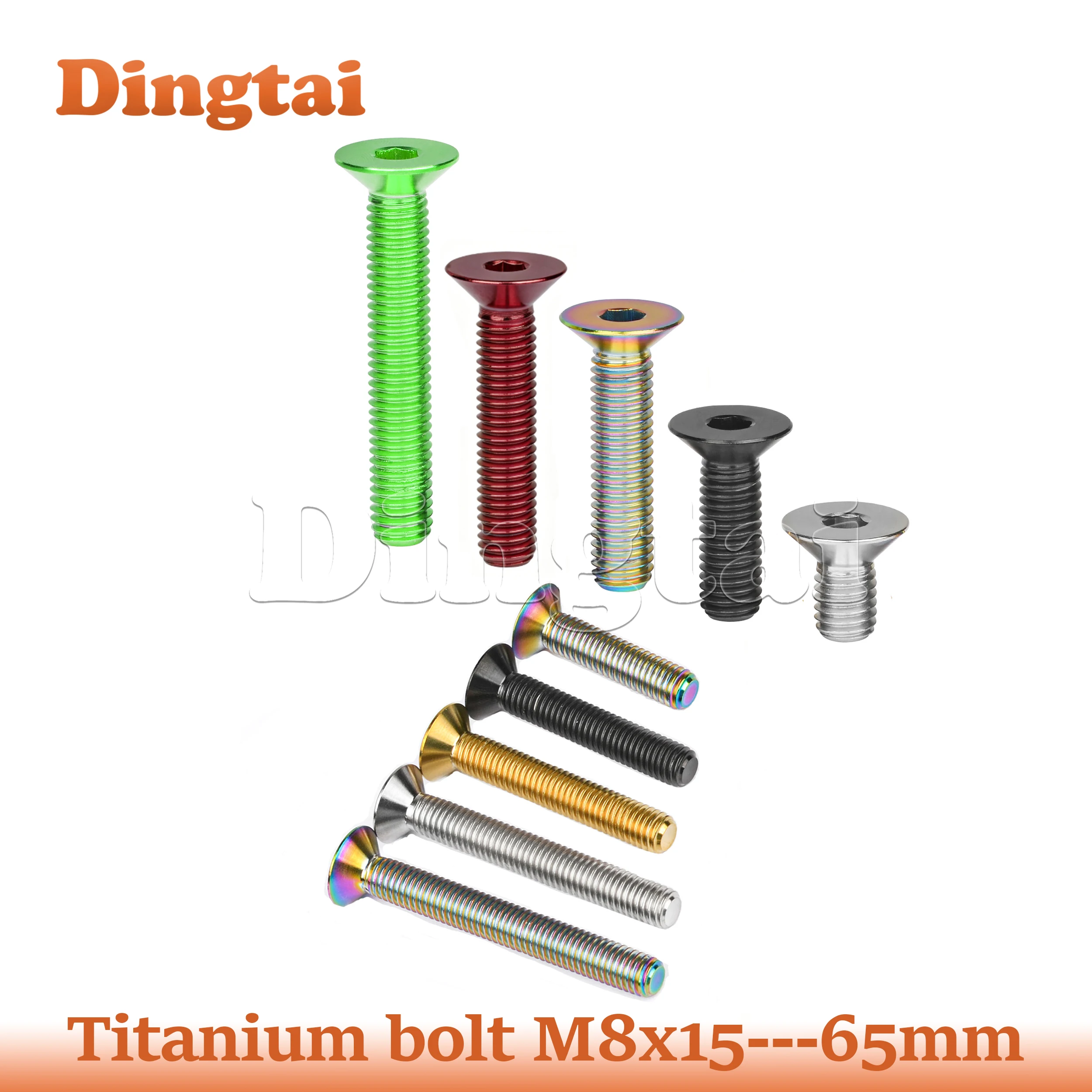 Dingtai Titanium Bolt Ti M8x15 20 25 30 35 40 45 50 60 65mm Head Bolt Screw for Bicycle Motorcycle
Dingtai Titanium Bolt Ti M8x15 20 25 30 35 40 45 50 60 65mm Head Bolt Screw for Bicycle Motorcycle