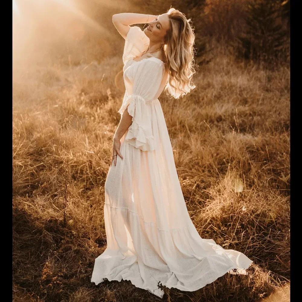 Bohemian Maternity Photography Props Dress Linen Cotton Long Sleeves Two piece set Photo Shooting Pregnancy Dress
Bohemian Maternity Photography Props Dress Linen Cotton Long Sleeves Two piece set Photo Shooting Pregnancy Dress