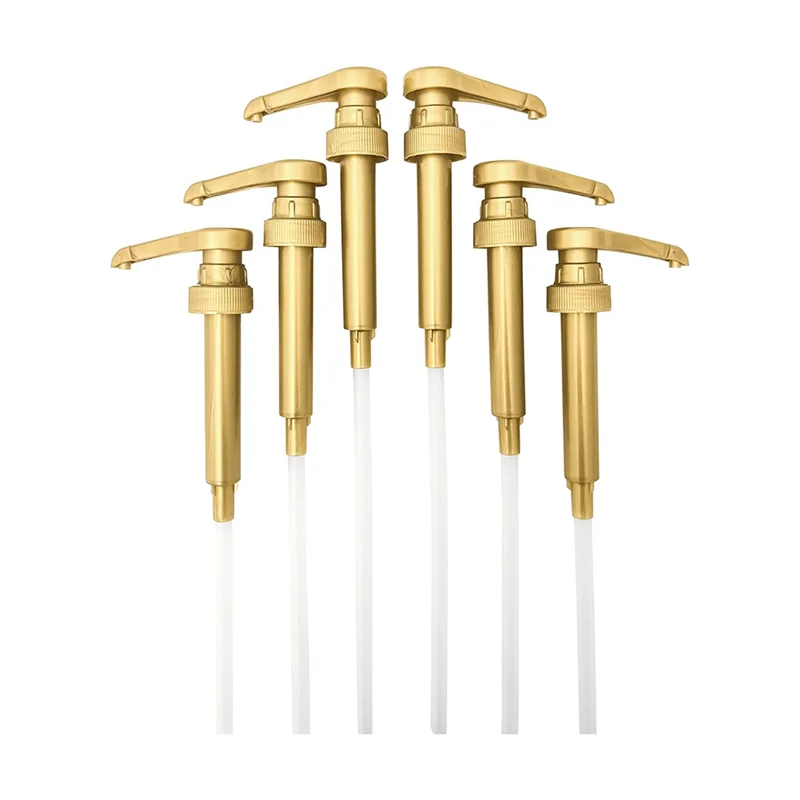 6-Pack Gold Syrup Pump Kitchen Coffee Bar Tools Fits 750 Ml , Bottles (Plastic)
6-Pack Gold Syrup Pump Kitchen Coffee Bar Tools Fits 750 Ml , Bottles (Plastic)