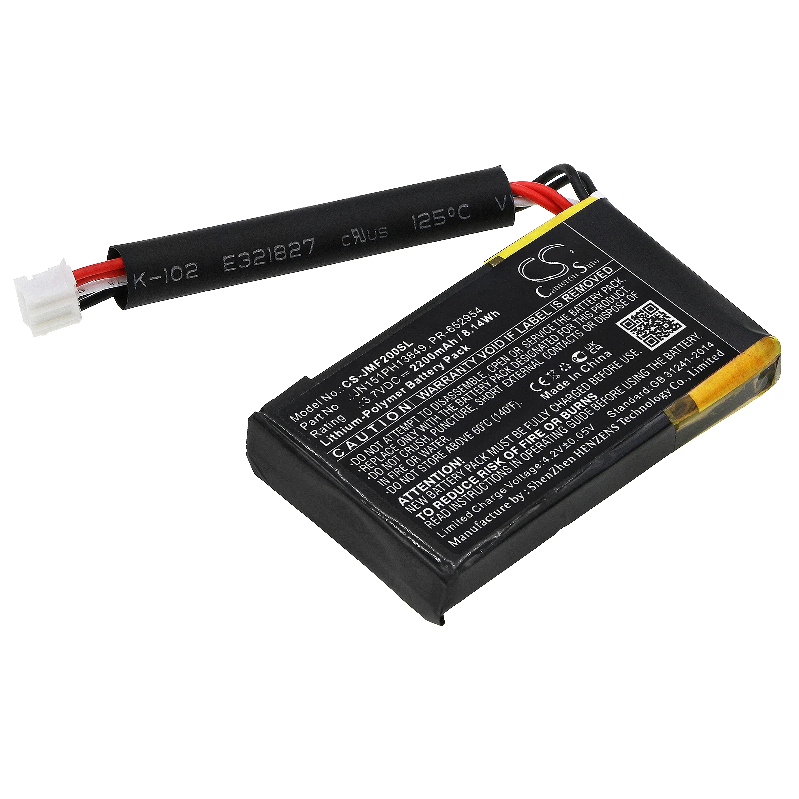 3.7V 2200mAh Speaker Battery PR-652954 JN151PH13849 for JBL Flip 2 (2014 ), Flip II, check the connector is 3 wires or 5 wires
3.7V 2200mAh Speaker Battery PR-652954 JN151PH13849 for JBL Flip 2 (2014 ), Flip II, check the connector is 3 wires or 5 wires