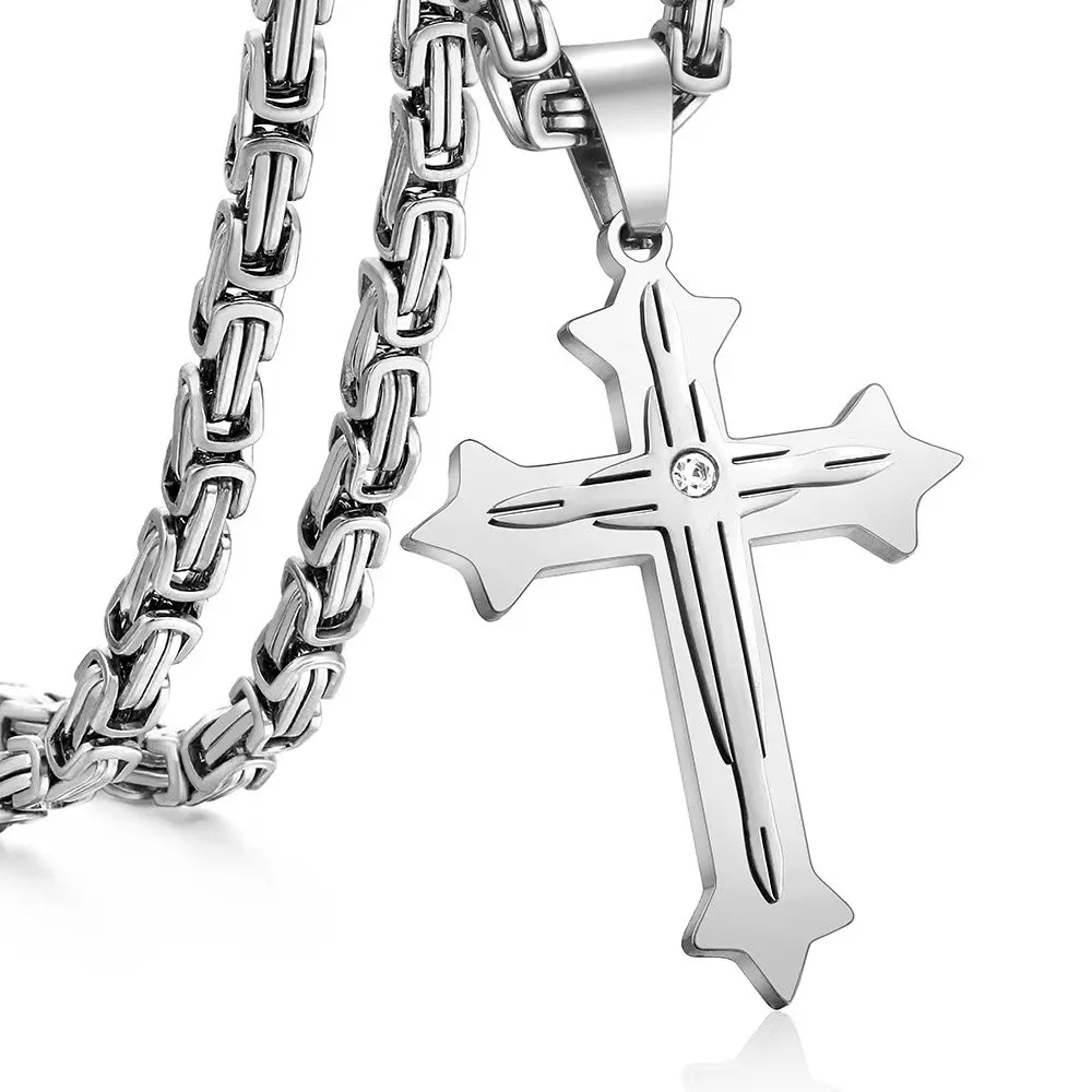 Hermah Mens Boys Gold Black Silver Color Stainless Steel Double Layer Cross Pendant w/ Clear Rhinestone Fashion Jewelry
Hermah Mens Boys Gold Black Silver Color Stainless Steel Double Layer Cross Pendant w/ Clear Rhinestone Fashion Jewelry