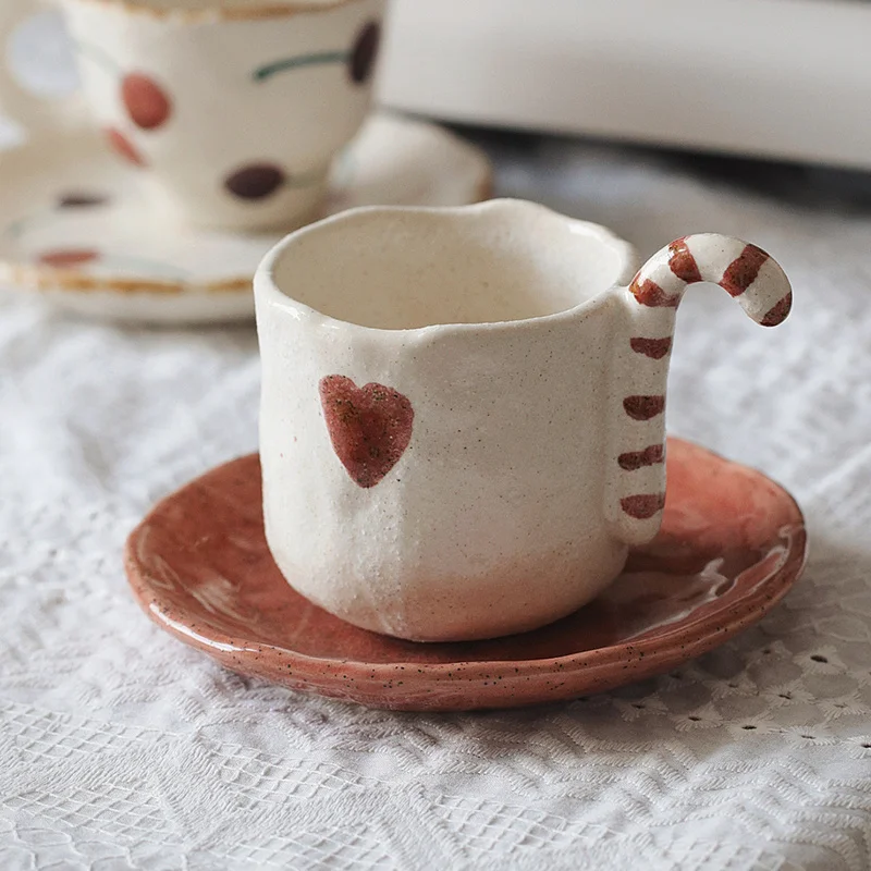 Japanese Indie Pop Style Handmade Ceramic Cup and Saucer Set High Temperature Firing Underglaze Painting Coffee Afternoon Tea
Japanese Indie Pop Style Handmade Ceramic Cup and Saucer Set High Temperature Firing Underglaze Painting Coffee Afternoon Tea