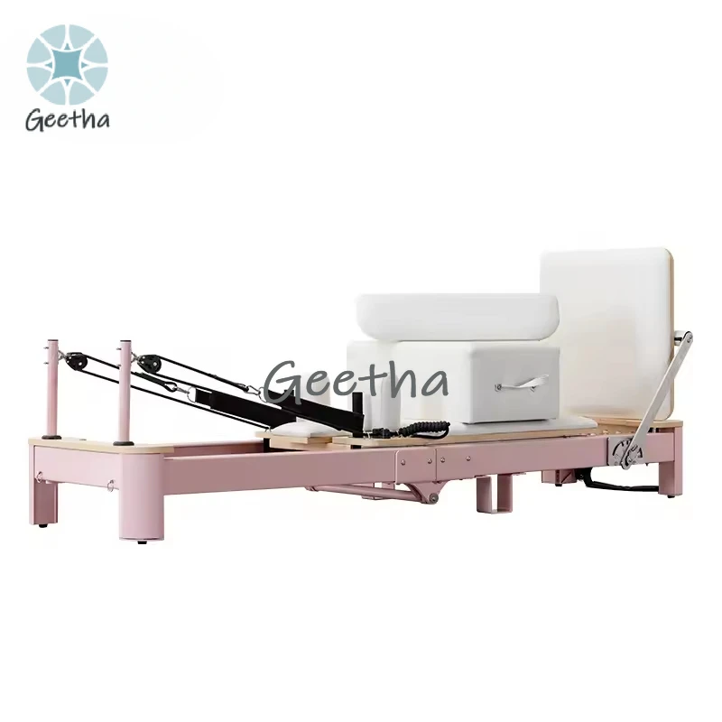 Commercial Pink Leather Color Logo Aluminum Foldable Pilates Equipment Core Bed Pilates Reformers Machine for Home Studio Use
Commercial Pink Leather Color Logo Aluminum Foldable Pilates Equipment Core Bed Pilates Reformers Machine for Home Studio Use