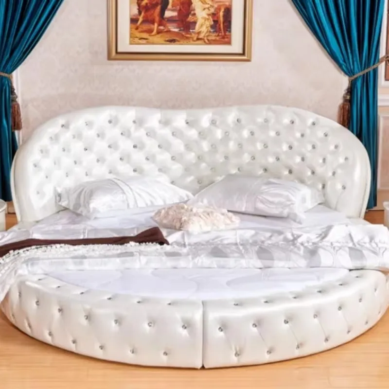 Design European Bed Modern Beauty Nordic Bedroom Luxury Sun Bed Simple Princess Round Double Wooden Beliche Trendy Furniture
Design European Bed Modern Beauty Nordic Bedroom Luxury Sun Bed Simple Princess Round Double Wooden Beliche Trendy Furniture
