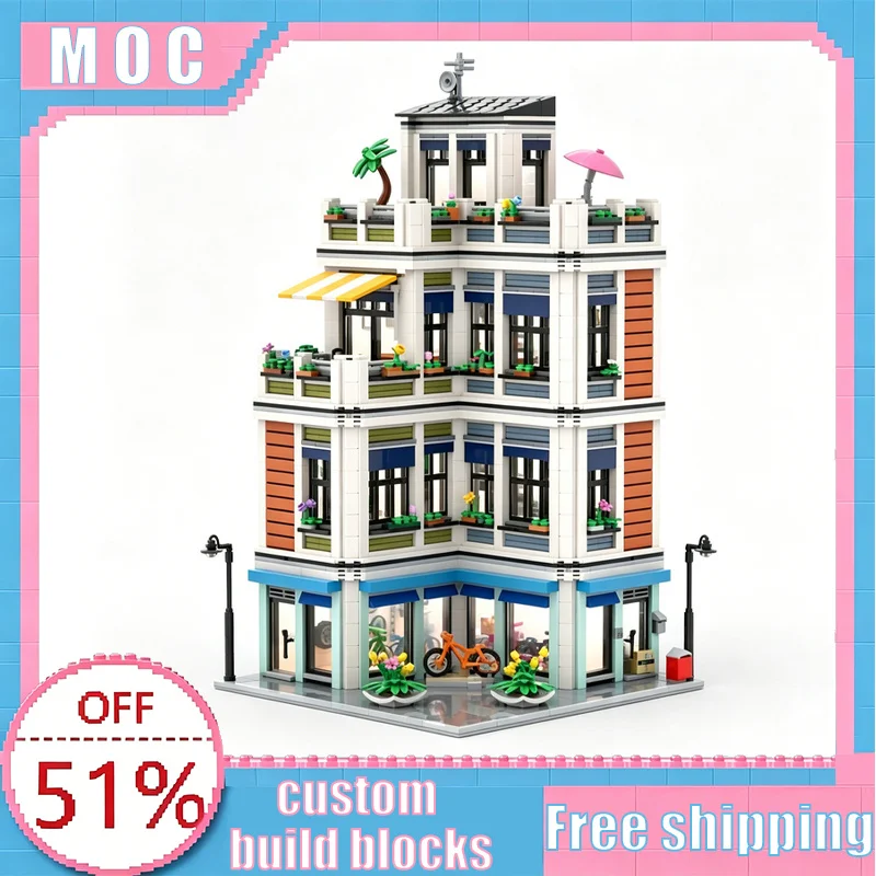 3075PCS MOC City Apartments and Bicycle Shop Modular Building Scene Model Creative Building Blocks Educational Assembly Toy Gift
3075PCS MOC City Apartments and Bicycle Shop Modular Building Scene Model Creative Building Blocks Educational Assembly Toy Gift