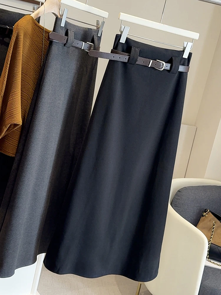 High Waist A-Line Skirt Women's Autumn Winter New Sle Belted Slimming Versatile Midi Skirt Simple Sle Ci Walk
High Waist A-Line Skirt Women's Autumn Winter New Sle Belted Slimming Versatile Midi Skirt Simple Sle Ci Walk