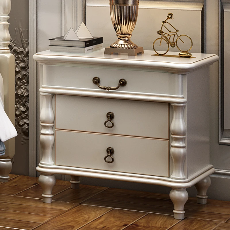 American bedside table, white European furniture, bedroom solid wood, three-drawer storage cabinet, simple country bedside table
American bedside table, white European furniture, bedroom solid wood, three-drawer storage cabinet, simple country bedside table