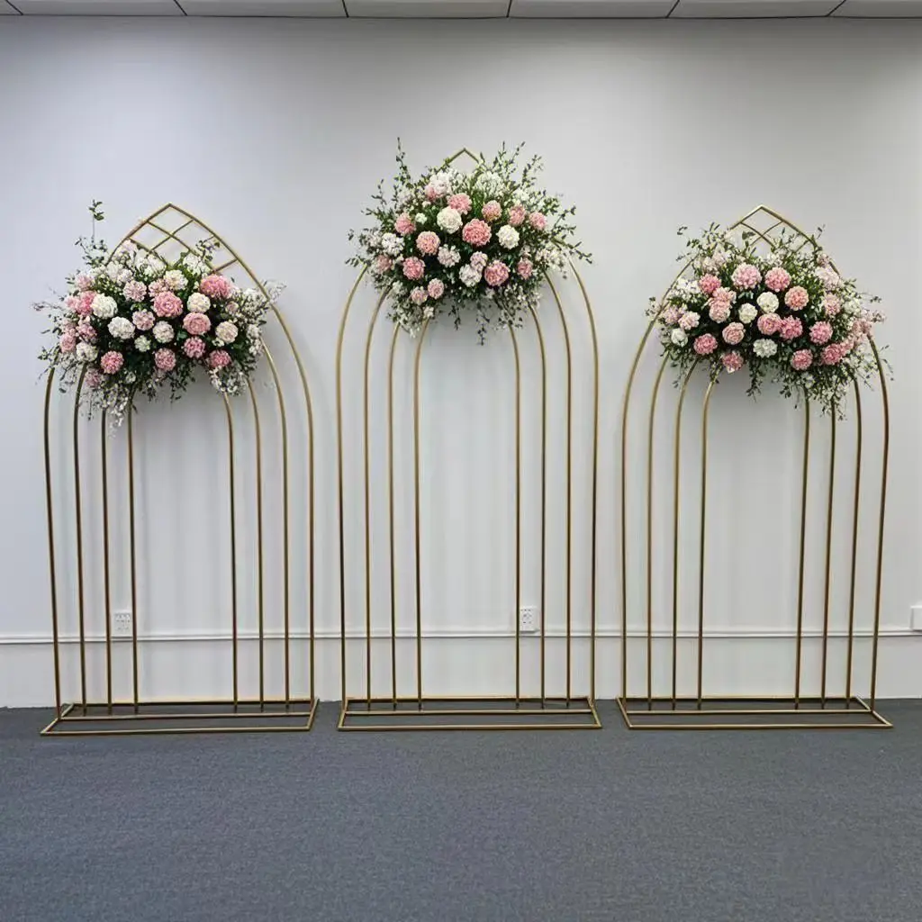 3pcs Luxury Stainless Steel Golden Wedding Arch - Elegant Background Wall for Weddings, Banquets & Parties - Premium Decor
3pcs Luxury Stainless Steel Golden Wedding Arch - Elegant Background Wall for Weddings, Banquets & Parties - Premium Decor