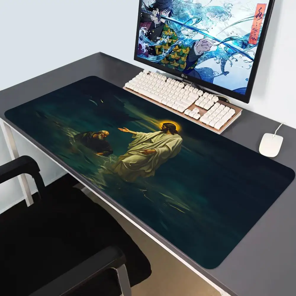 HYBXAXC XXL Jesus and Cross Gaming Mouse Pad Non-Slip Rubber Base Desk Mat Office Believer Religious Art Design Keyboard Pad
HYBXAXC XXL Jesus and Cross Gaming Mouse Pad Non-Slip Rubber Base Desk Mat Office Believer Religious Art Design Keyboard Pad