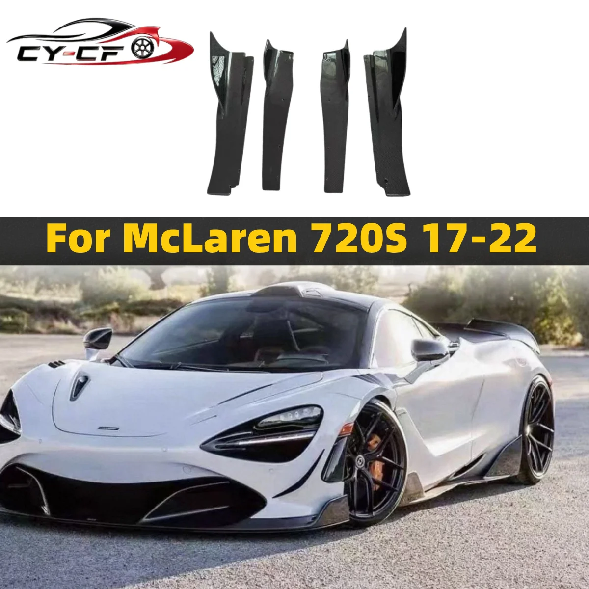 Dry Carbon Fiber Side Skirt Body Kit For McLaren 720S Modified RYFT Style Hot Selling Side Edge Small Surround Kit
Dry Carbon Fiber Side Skirt Body Kit For McLaren 720S Modified RYFT Style Hot Selling Side Edge Small Surround Kit