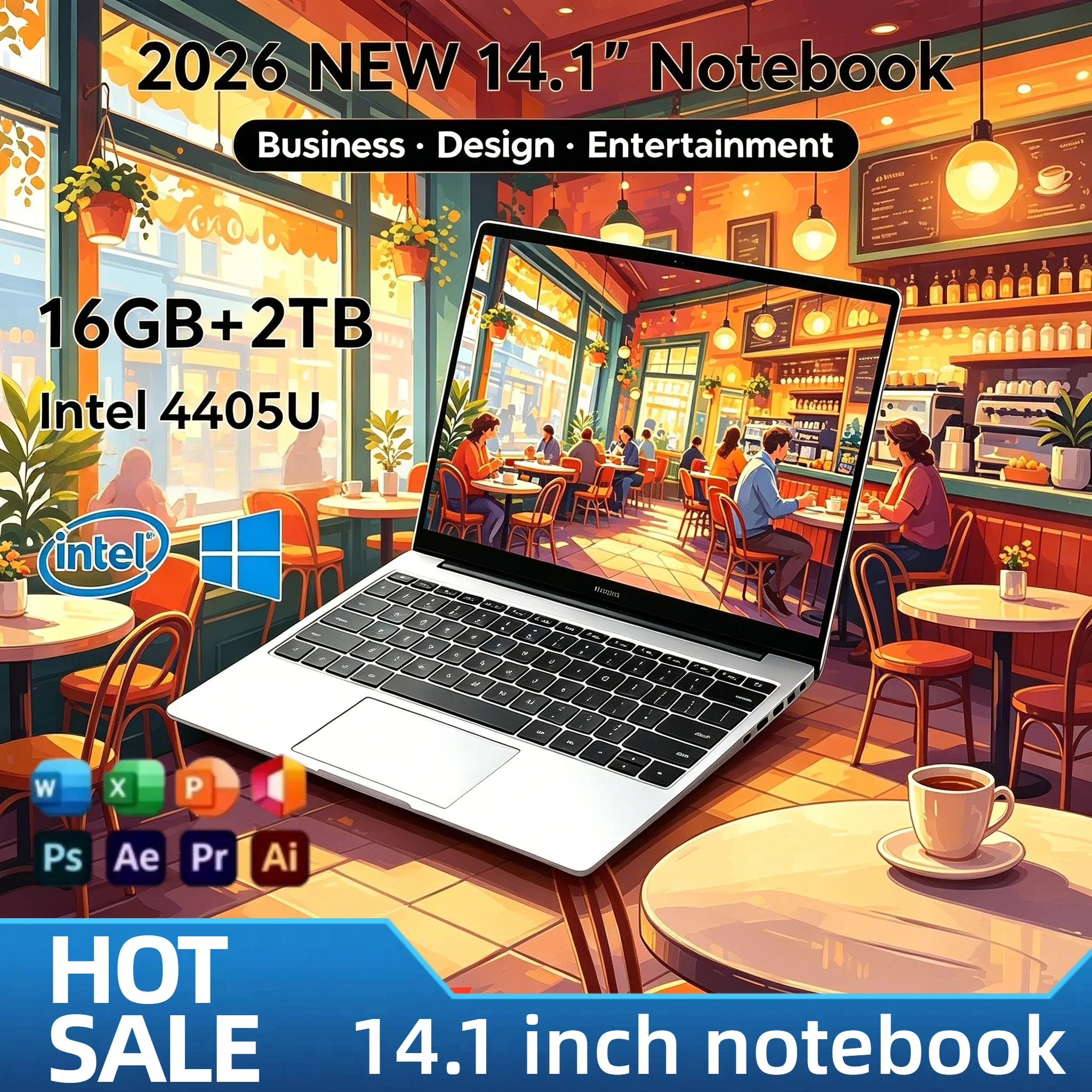 Ultra Slim 14.1 Inch Laptop Intel Pentium 4405U 2.1GHz 2C4T 16GB DDR4 2TB SSD 1920x1080 Gaming Office Study PC Ultra 8K
Ultra Slim 14.1 Inch Laptop Intel Pentium 4405U 2.1GHz 2C4T 16GB DDR4 2TB SSD 1920x1080 Gaming Office Study PC Ultra 8K