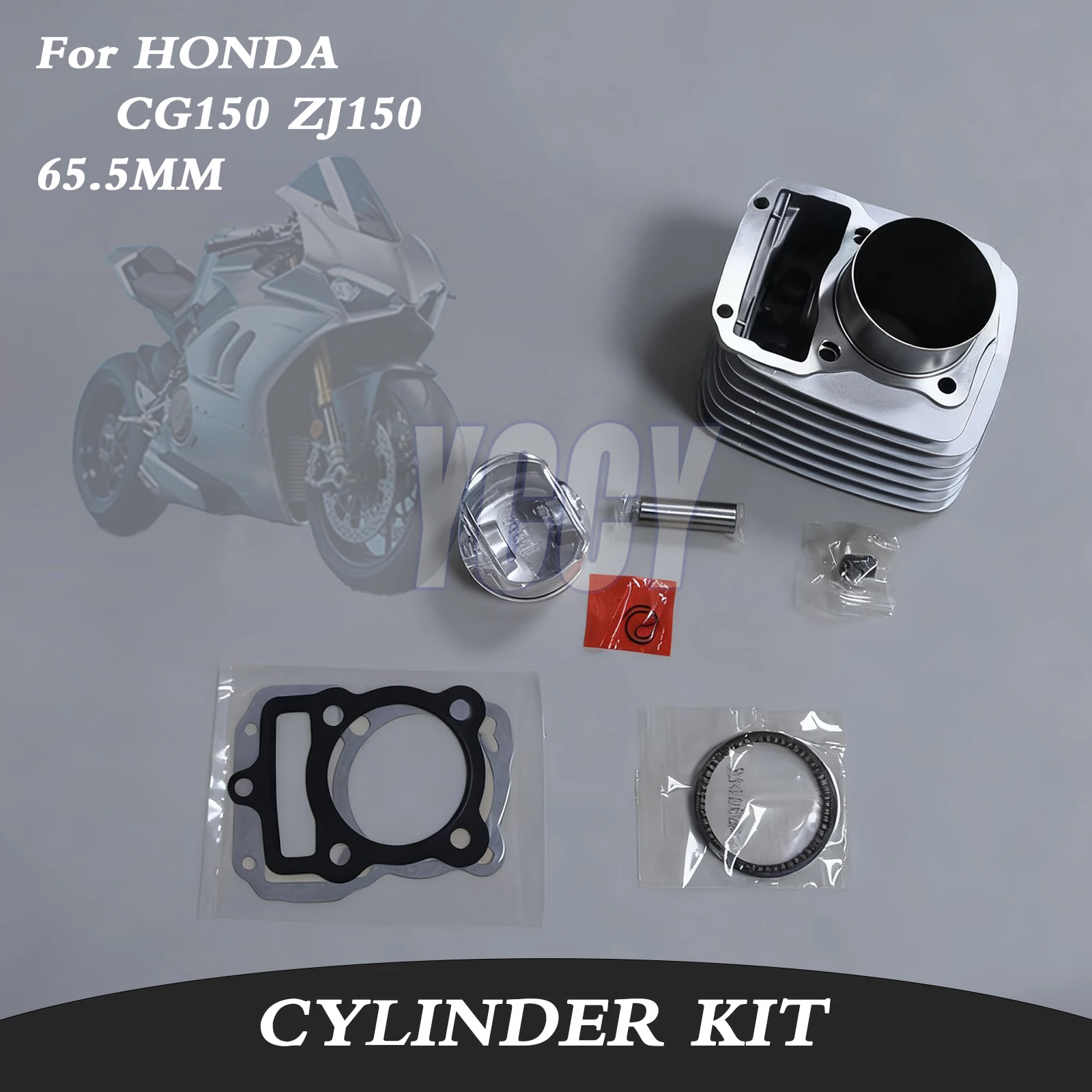 65.5MM 150-250CC Big Bore Top End Motorcycle Engine Cylinder Kit Piston Rings Gasket For HONDA CG150 ZJ150 CG ZJ 150 Moto Parts
65.5MM 150-250CC Big Bore Top End Motorcycle Engine Cylinder Kit Piston Rings Gasket For HONDA CG150 ZJ150 CG ZJ 150 Moto Parts