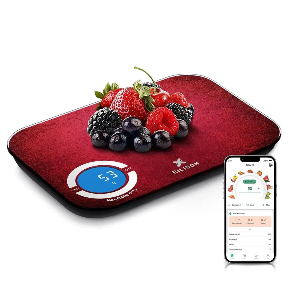 Smart Kitchen Scale with Bluetooth App, High-Precision Digital Food Scale, Cooking & Diet, 8000 Food Database, 24 Nutrients, Tou
Smart Kitchen Scale with Bluetooth App, High-Precision Digital Food Scale, Cooking & Diet, 8000 Food Database, 24 Nutrients, Tou