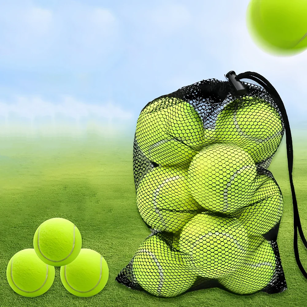 E6/12pcs Tennis Balls with Mesh Carry Bag Practice Ball High Elasticity Pet Dog Playing Balls Outdoor Sports for Tennis Training
E6/12pcs Tennis Balls with Mesh Carry Bag Practice Ball High Elasticity Pet Dog Playing Balls Outdoor Sports for Tennis Training