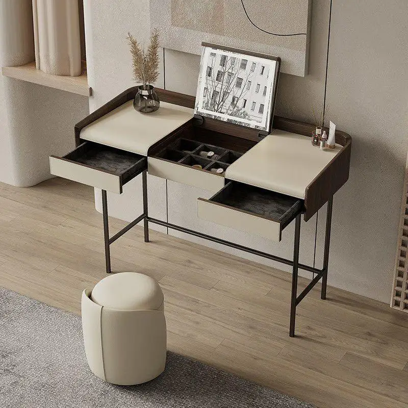 Minimalist solid wood dresser bedroom flip light luxury cream style high-end Italian integrated dresser
Minimalist solid wood dresser bedroom flip light luxury cream style high-end Italian integrated dresser