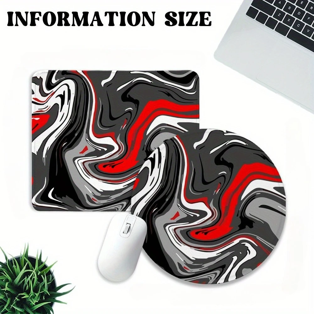 Artistic Fluid Pattern Design small Mouse Pad Non-Slip Round Mousepads Desk Mat pc accessories Laptop desk pad office mat