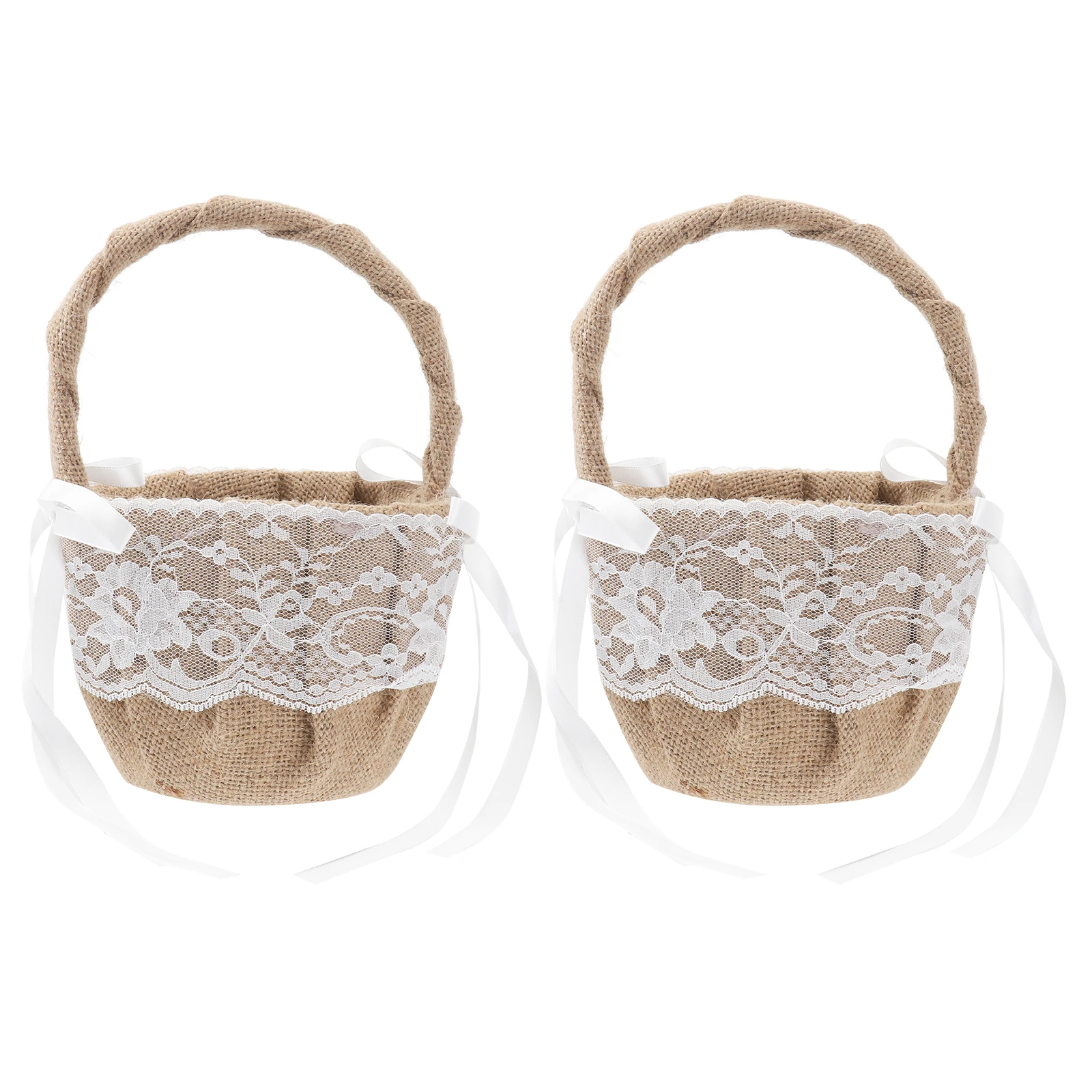 2pcs Lace Flower Basket Elegant Wedding Baskets for Girls Ribbon Bowknot Flowers Rose Petals Home Shop Ceremony Storage
2pcs Lace Flower Basket Elegant Wedding Baskets for Girls Ribbon Bowknot Flowers Rose Petals Home Shop Ceremony Storage