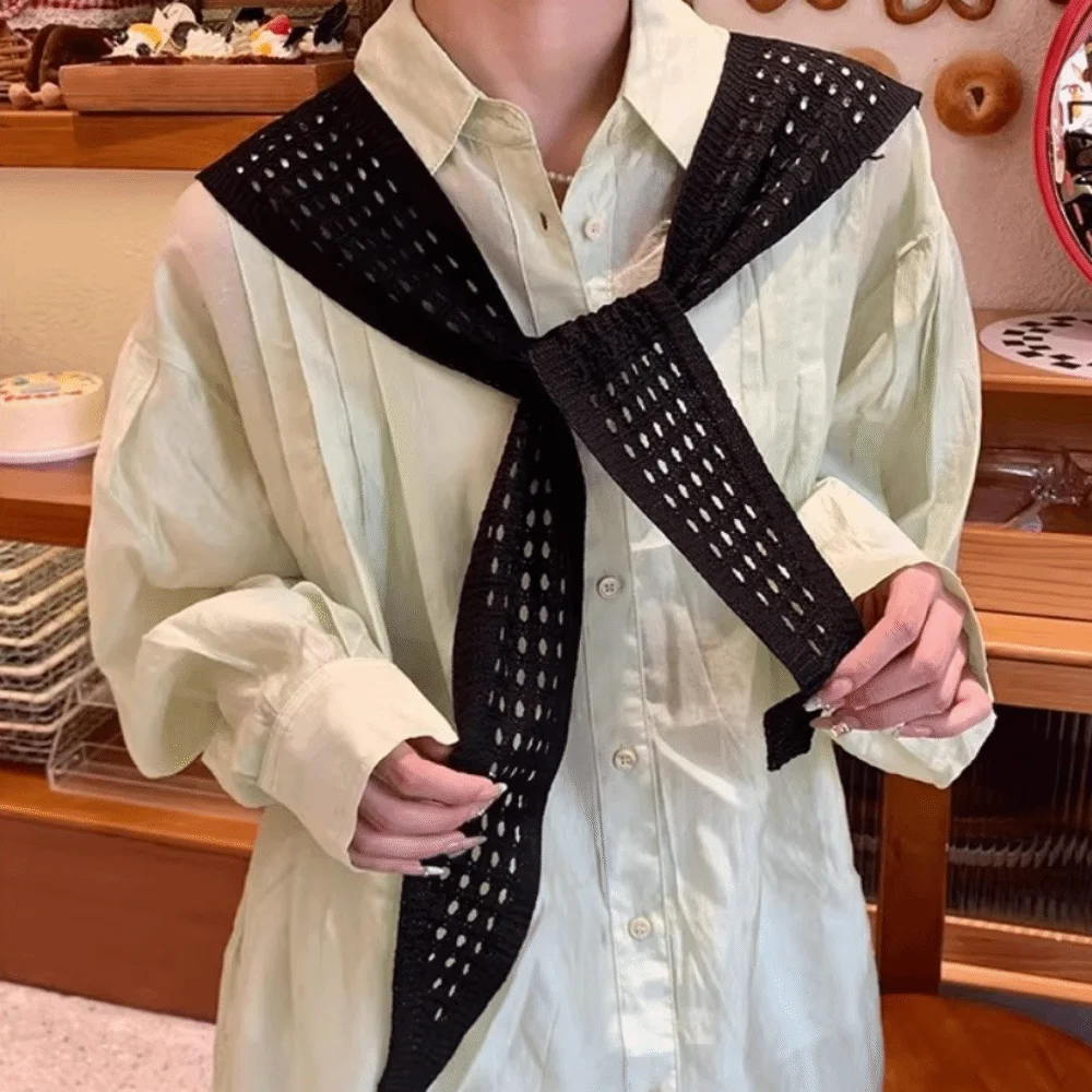 New Hollow Out Crochet Knitted Shawl Breathable Solid Color Shawl Wrap Lightweight Fake Collar Cape Women
New Hollow Out Crochet Knitted Shawl Breathable Solid Color Shawl Wrap Lightweight Fake Collar Cape Women