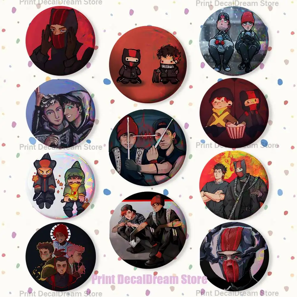 T-Tyler J-Josh J-Joseph D-Dun Enamel Pins Cartoon Characters Badge Fashion Jewelry Accessories Round Snap-in Brooch on Backpack
T-Tyler J-Josh J-Joseph D-Dun Enamel Pins Cartoon Characters Badge Fashion Jewelry Accessories Round Snap-in Brooch on Backpack