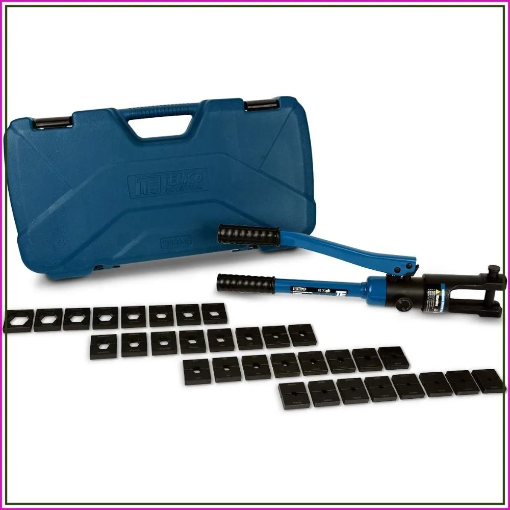 Hydraulic Cable Lug Crimper 11 Ton 10 AWG to 600 MCM with 32 Dies
Hydraulic Cable Lug Crimper 11 Ton 10 AWG to 600 MCM with 32 Dies