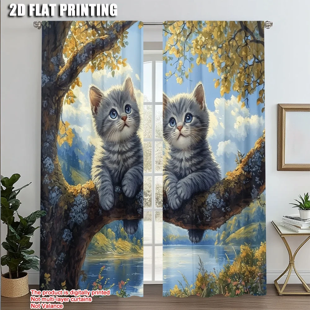 2pcs, Light Filtering Curtains 2D print Cat 1 Polyester Woven (without rod) Thermal Insulation, and Room Darkening Functions
2pcs, Light Filtering Curtains 2D print Cat 1 Polyester Woven (without rod) Thermal Insulation, and Room Darkening Functions