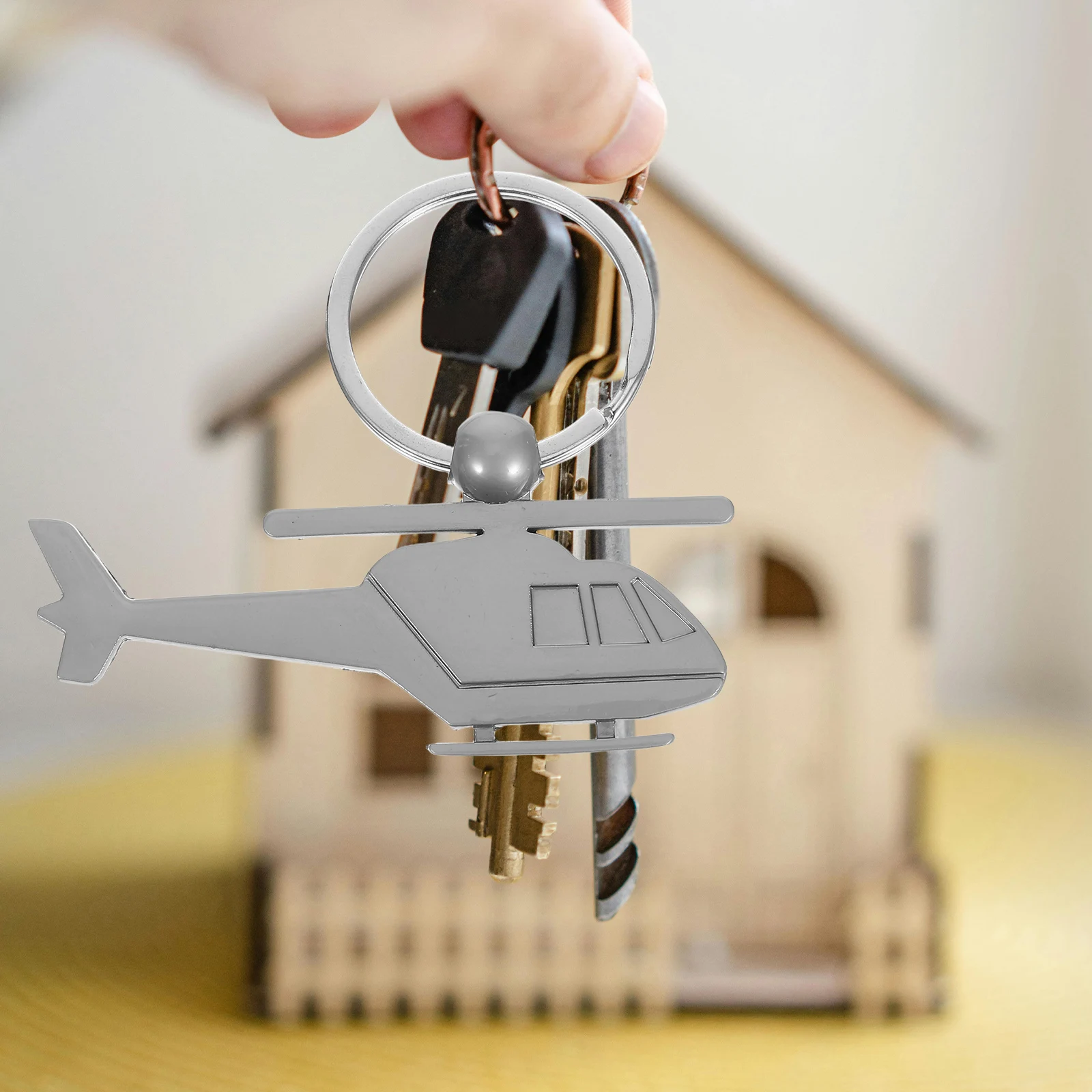 Helicopter Keyring Metal Keychain Keyring Purse Bag Pendant Decoration Creative Gift Keyfob (Silver)
Helicopter Keyring Metal Keychain Keyring Purse Bag Pendant Decoration Creative Gift Keyfob (Silver)