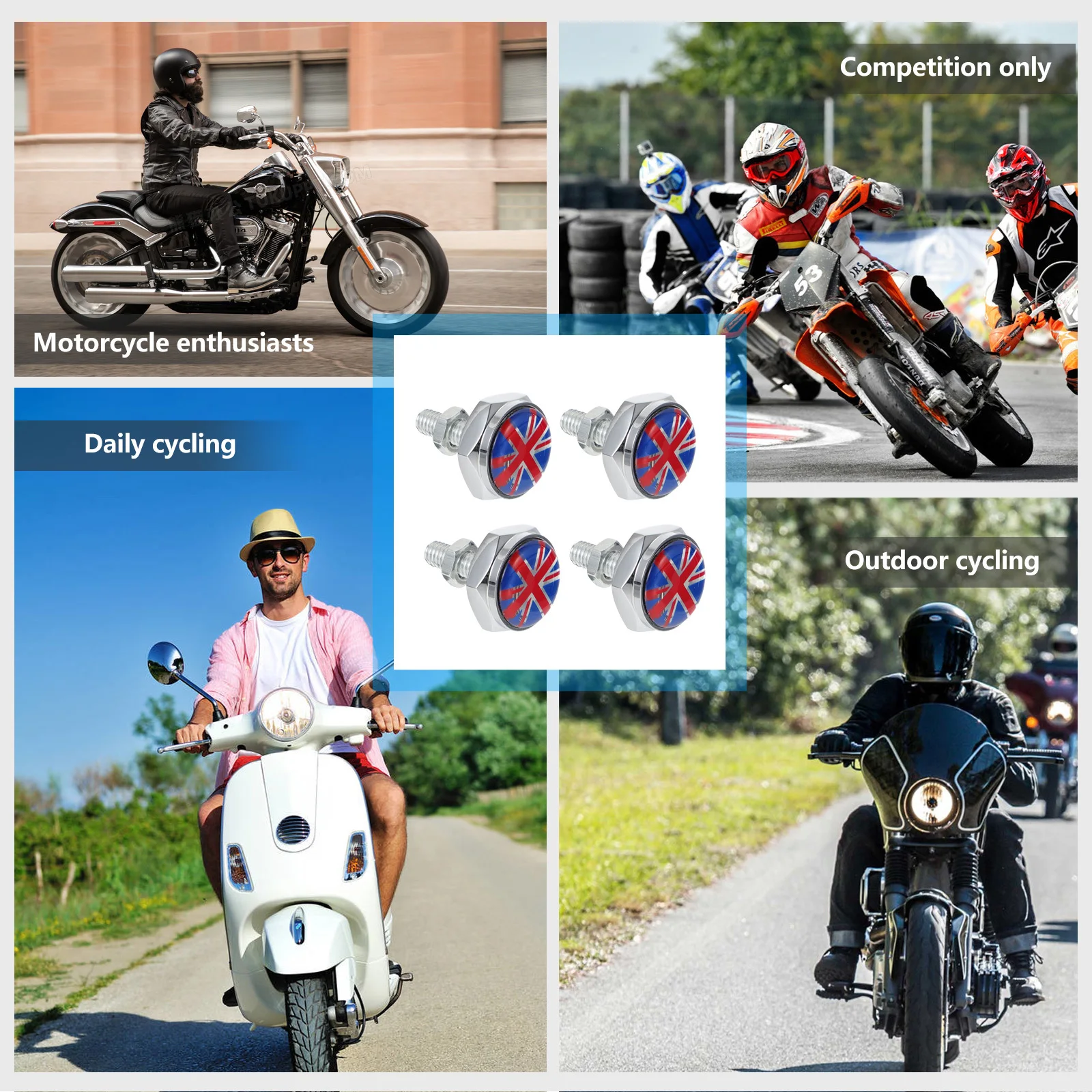 4Pcs Durable Aluminum License Plate Screws Universal Fit for Cars Motorcycles Elegant Design Professional Texture
4Pcs Durable Aluminum License Plate Screws Universal Fit for Cars Motorcycles Elegant Design Professional Texture