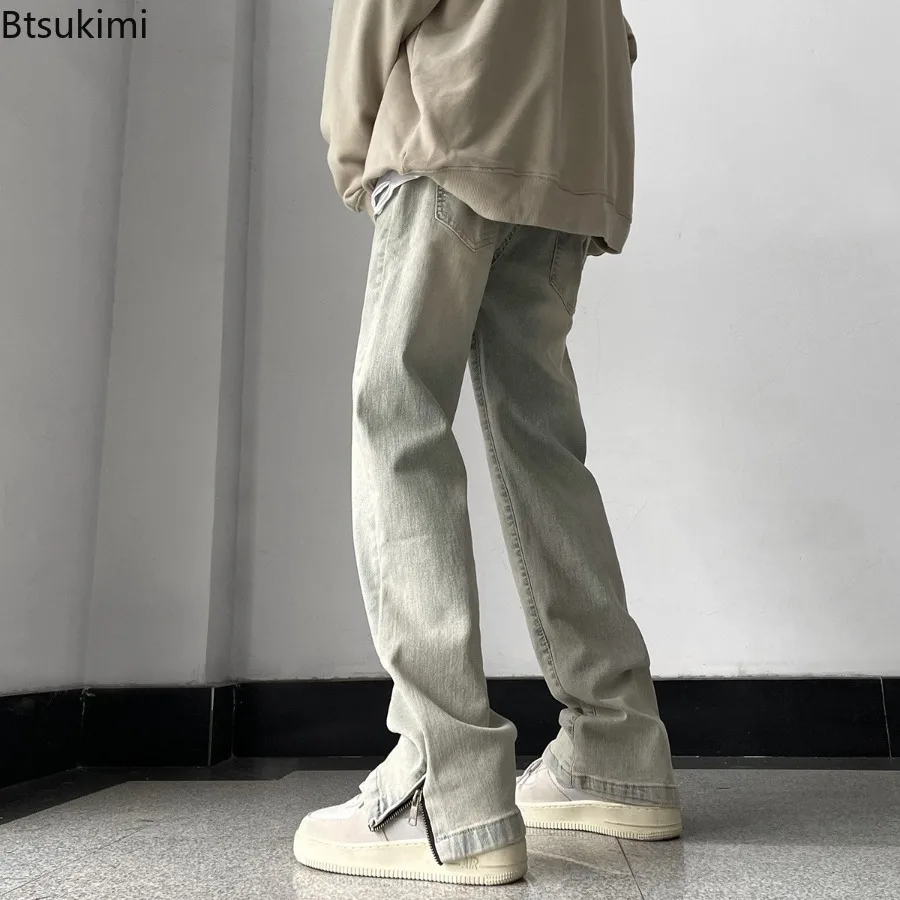 American Style High Street Jeans Men's Vintage Washed Distressed Baggy Jeans Side Zipper Design Spring Autumn Casual Denim Pants
American Style High Street Jeans Men's Vintage Washed Distressed Baggy Jeans Side Zipper Design Spring Autumn Casual Denim Pants
