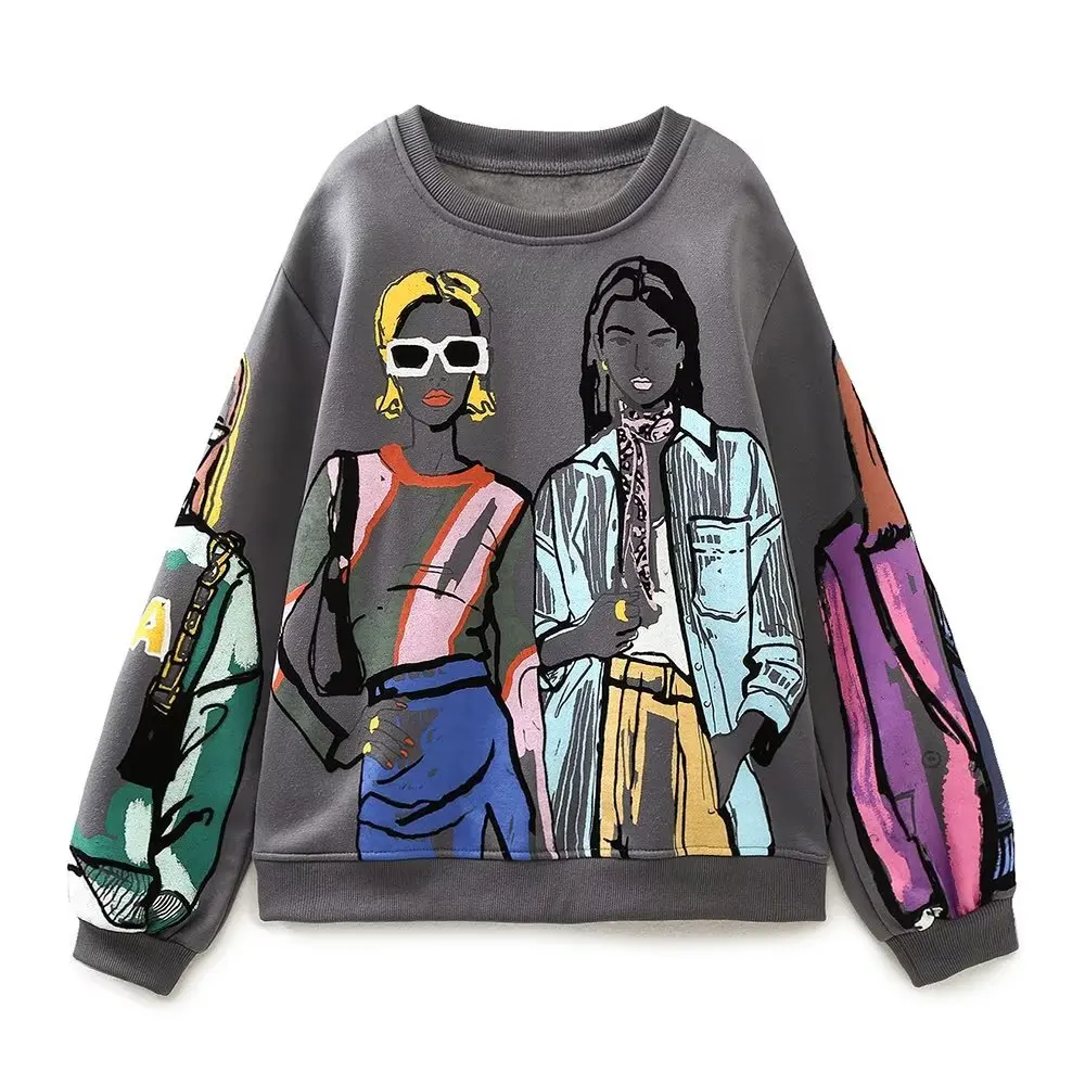 Fashion Cartoon Print Y2K Sweatshirt Women Loose Fleece Stitch Sweatshirts Female Long Sleeve Winter Hoodies Chic Pullovers Tops
Fashion Cartoon Print Y2K Sweatshirt Women Loose Fleece Stitch Sweatshirts Female Long Sleeve Winter Hoodies Chic Pullovers Tops
