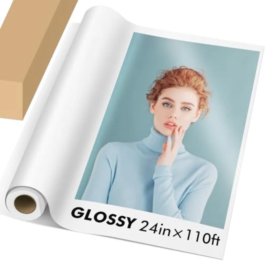 Koala Premium RC Glossy Photo Paper Roll, 24 inch x110ft Wide Format for Inkjet Printers, Waterproof, Quick Dry, High Resolutio
Koala Premium RC Glossy Photo Paper Roll, 24 inch x110ft Wide Format for Inkjet Printers, Waterproof, Quick Dry, High Resolutio