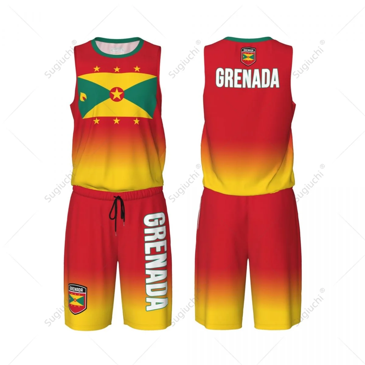Men Grenada Flag Basketball Jersey Set Mesh Shirt & Pants Sleeveless Exclusive Team-up Custom Name Nunber Unisex
Men Grenada Flag Basketball Jersey Set Mesh Shirt & Pants Sleeveless Exclusive Team-up Custom Name Nunber Unisex