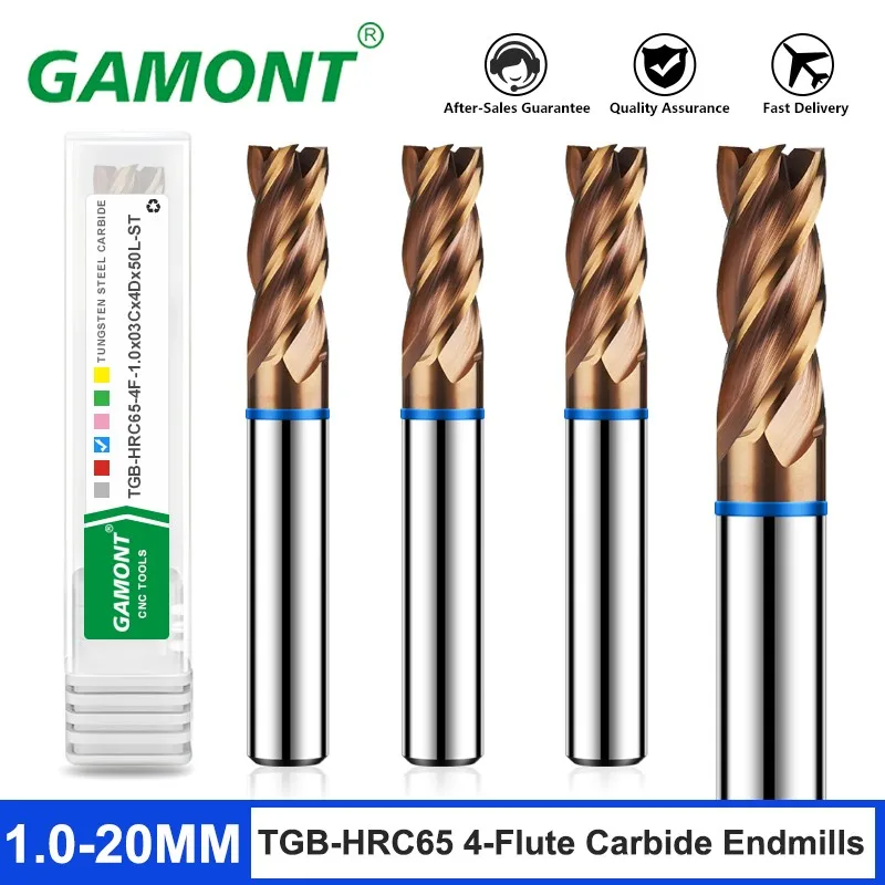 GAMONT TGB-HRC65 4F, цветная Круглая Плоская концевая фреза, Вольфрамовая сталь, карбид, сплав, покрытие, фреза, CNC механические торцовые фрезы, инструменты
GAMONT TGB-HRC65 4F, цветная Круглая Плоская концевая фреза, Вольфрамовая сталь, карбид, сплав, покрытие, фреза, CNC механические торцовые фрезы, инструменты