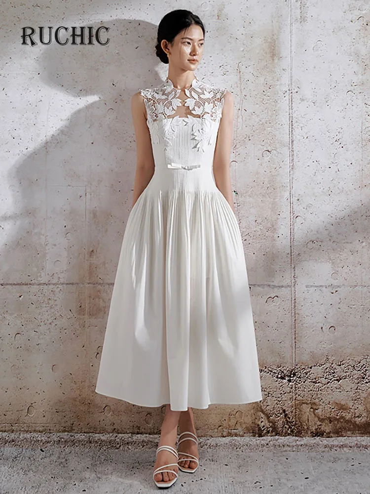 RuChic Spring 2024 Women's Fashion Evening Dress Hollow Out Bow Pleated Embroidery High Waist Casual Midi Dresses
RuChic Spring 2024 Women's Fashion Evening Dress Hollow Out Bow Pleated Embroidery High Waist Casual Midi Dresses