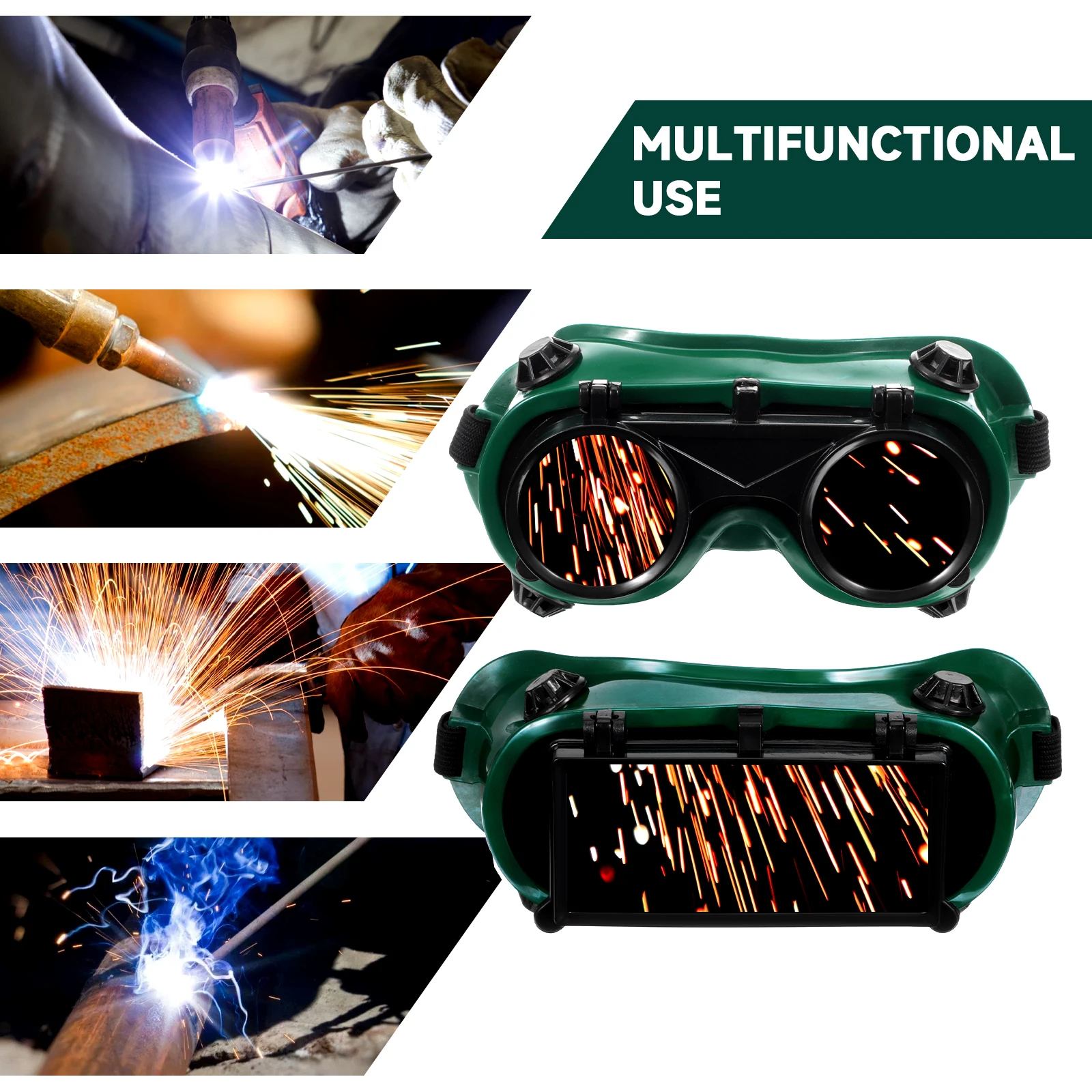 2pcs Welding Goggles Eye Protection Safety Glasses Anti Impact Dust Proof Flip Up Design Comfortable Fit Adjustable Headband
2pcs Welding Goggles Eye Protection Safety Glasses Anti Impact Dust Proof Flip Up Design Comfortable Fit Adjustable Headband