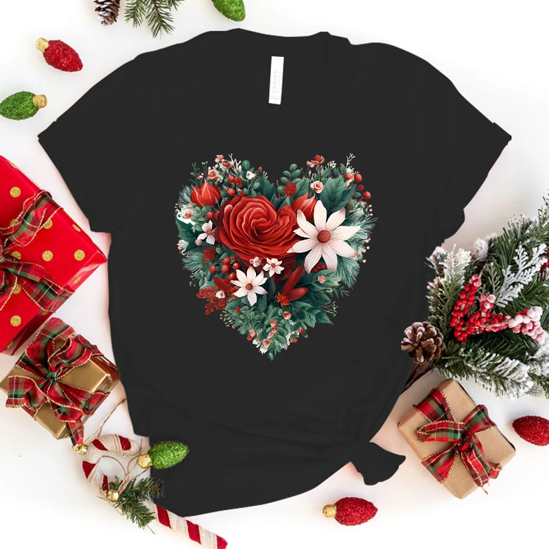 Funny Christmas Flower Love Printed Shirt Women'S Casual Personality T-Shirt Unisex Summer Cute Christmas Flower Love T-Shirt
Funny Christmas Flower Love Printed Shirt Women'S Casual Personality T-Shirt Unisex Summer Cute Christmas Flower Love T-Shirt