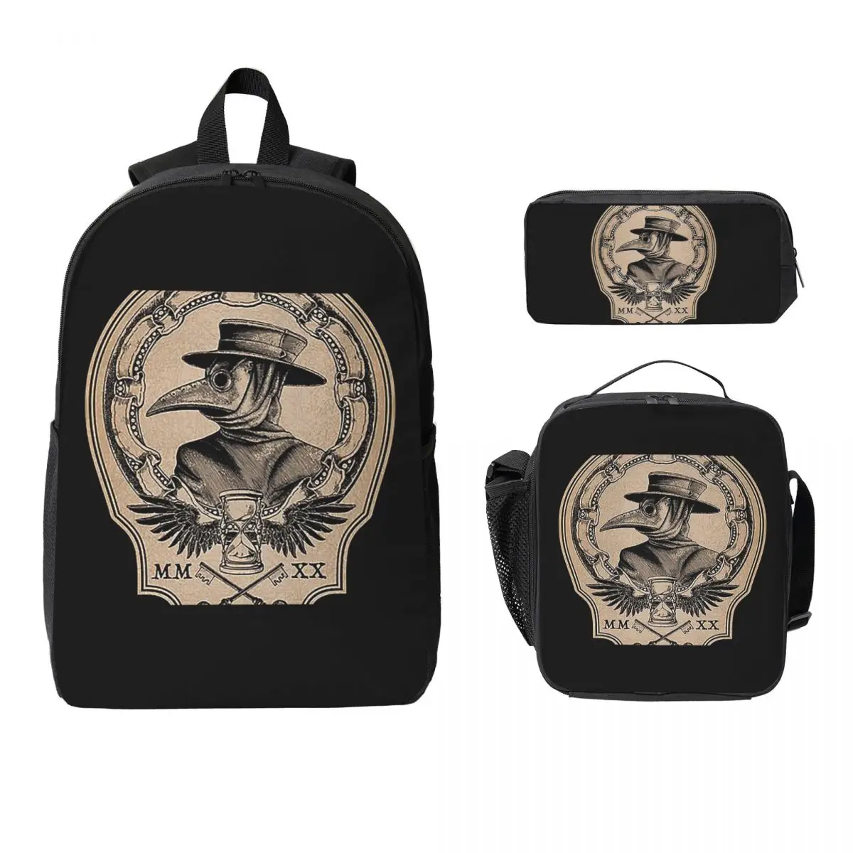 Vintage Plague Doc Backpack Student BookBag School Bag Laptop Shoulder Bags 3ps Insulated Lunch Bag Pencil Case
Vintage Plague Doc Backpack Student BookBag School Bag Laptop Shoulder Bags 3ps Insulated Lunch Bag Pencil Case