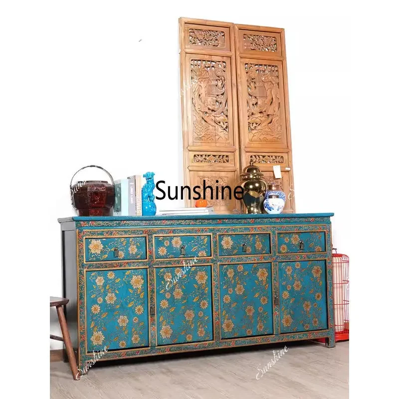 Chinese solid wood retro porch cabinet decal partition decorative cabinet
Chinese solid wood retro porch cabinet decal partition decorative cabinet