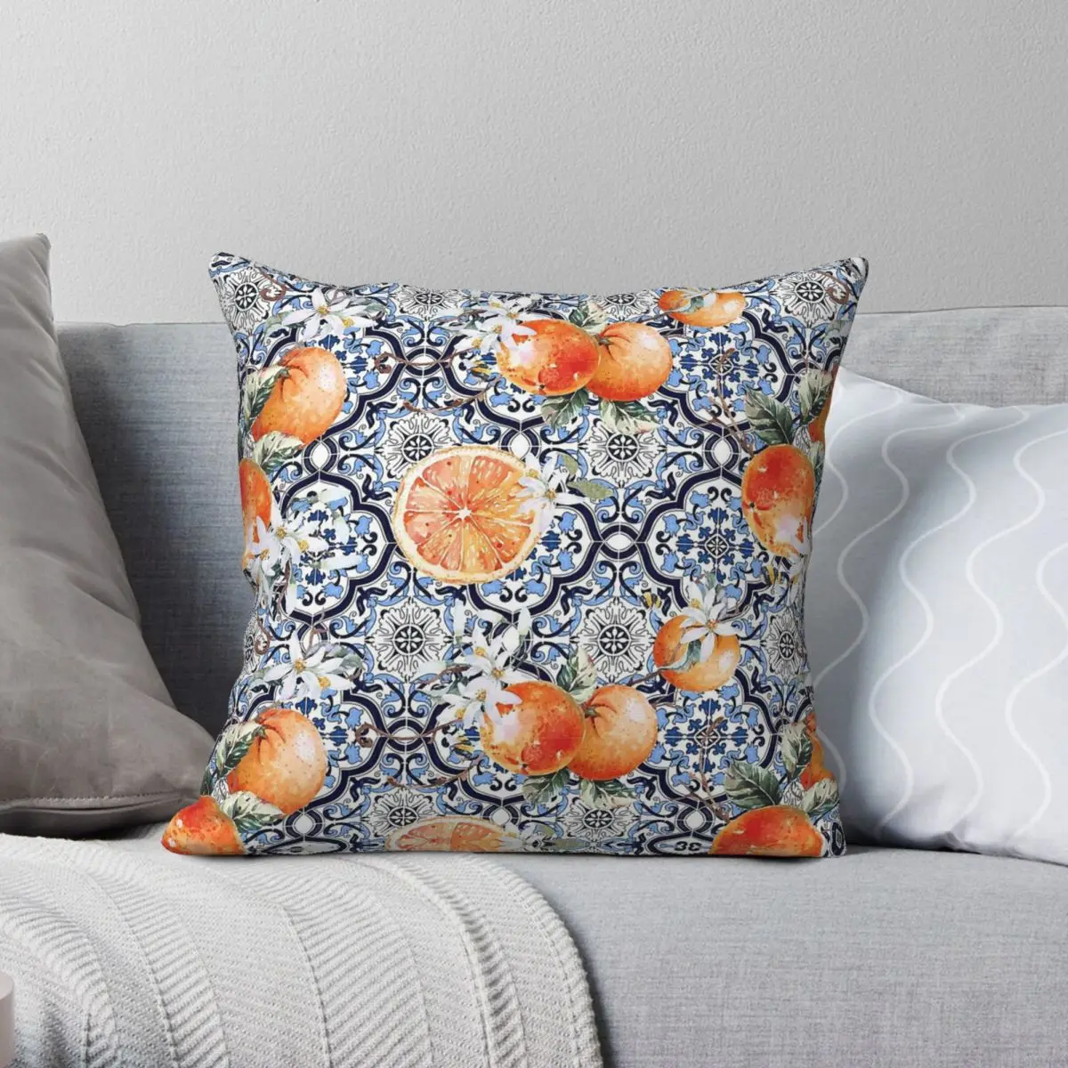 Orange Citrus Floral Sicilian Tile Square Pillowcase Polyester Linen Velvet Creative Zip Decor Pillow Case Home Cushion Cover
Orange Citrus Floral Sicilian Tile Square Pillowcase Polyester Linen Velvet Creative Zip Decor Pillow Case Home Cushion Cover