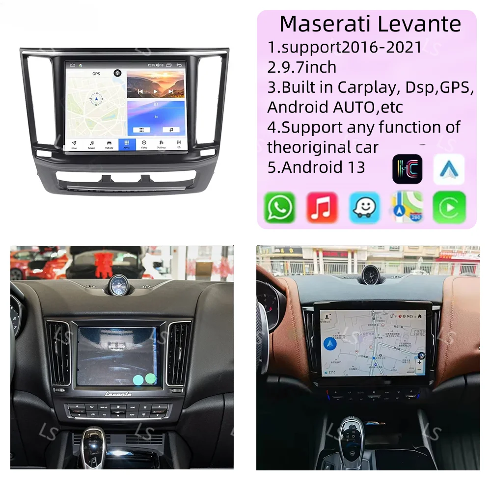 Android Car Radio For Maserati Levante 2015 - 2021 Autoradio Stereo Multimedia Player Wireless Carplay GPS Navi Head Unit Screen 
Android Car Radio For Maserati Levante 2015 - 2021 Autoradio Stereo Multimedia Player Wireless Carplay GPS Navi Head Unit Screen