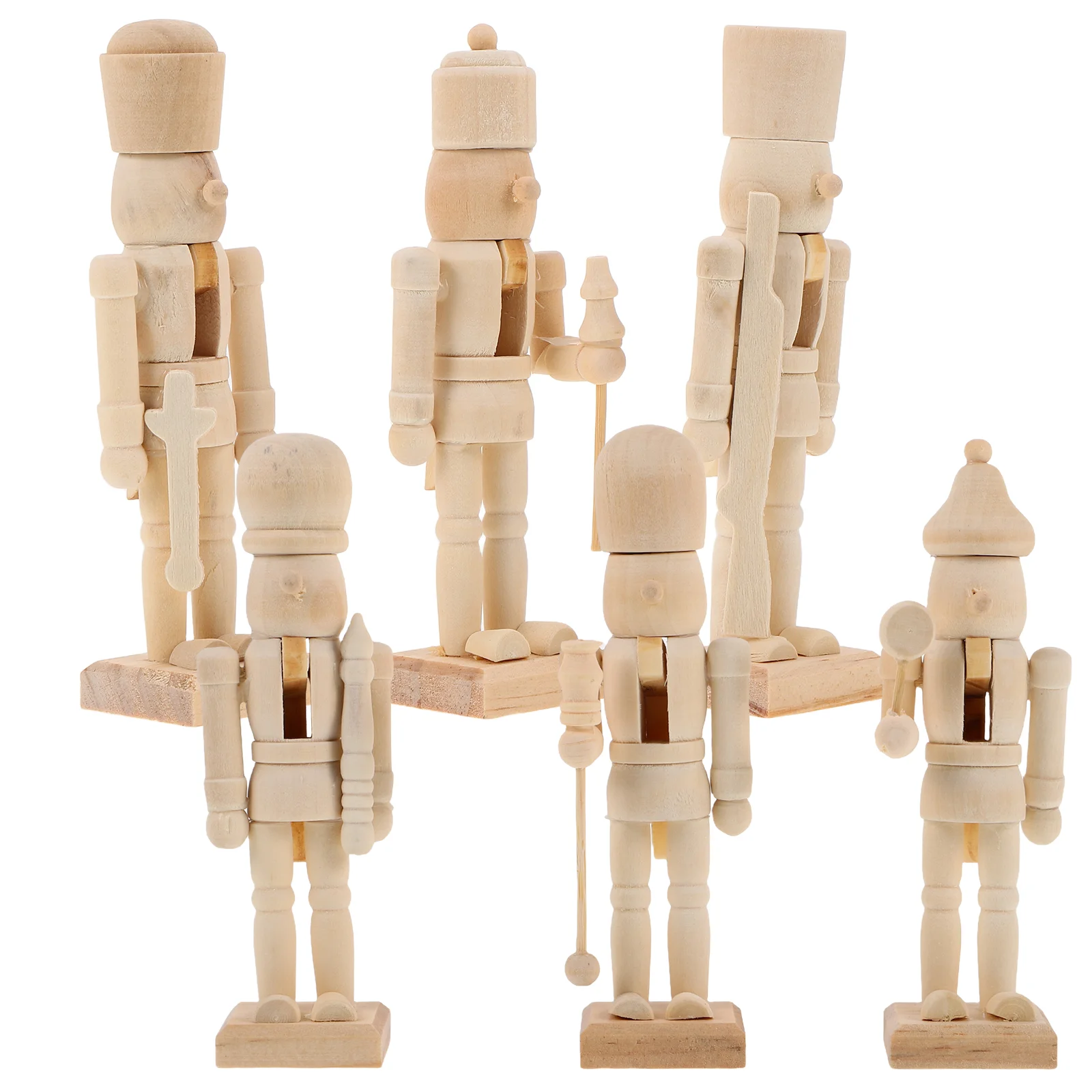6pcs Wooden Nutcracker Soldier Adornment Wooden Nutcracker Craft DIY Graffiti Adornment DIY Adornment
6pcs Wooden Nutcracker Soldier Adornment Wooden Nutcracker Craft DIY Graffiti Adornment DIY Adornment