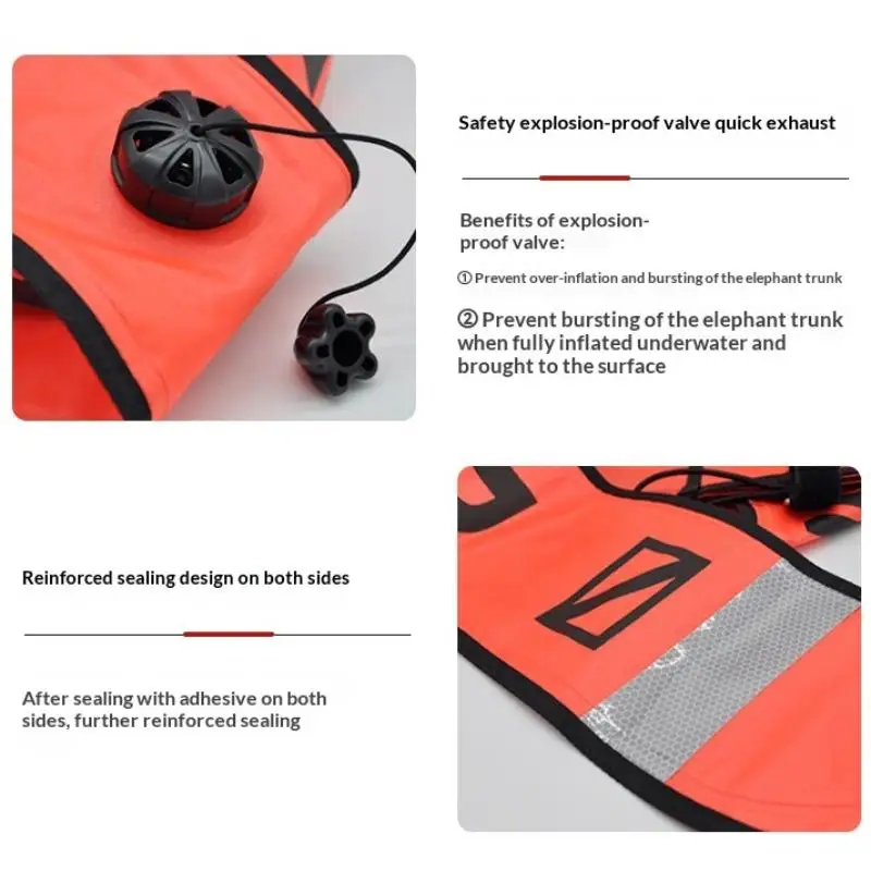 New Diving Surface Marker Buoy Inflate SMB High Visibility Safety Signal Tube for Ocean Swimmers
New Diving Surface Marker Buoy Inflate SMB High Visibility Safety Signal Tube for Ocean Swimmers