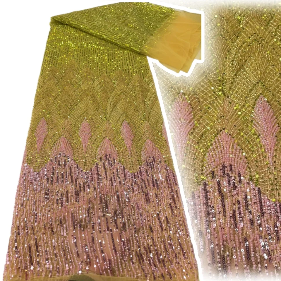 Champagne-Colored African Groom Beaded Lace Fabric 2026 Nigerian Sequin Lace Fabric for Women Wedding Party Dresses Sewing 2331
Champagne-Colored African Groom Beaded Lace Fabric 2026 Nigerian Sequin Lace Fabric for Women Wedding Party Dresses Sewing 2331