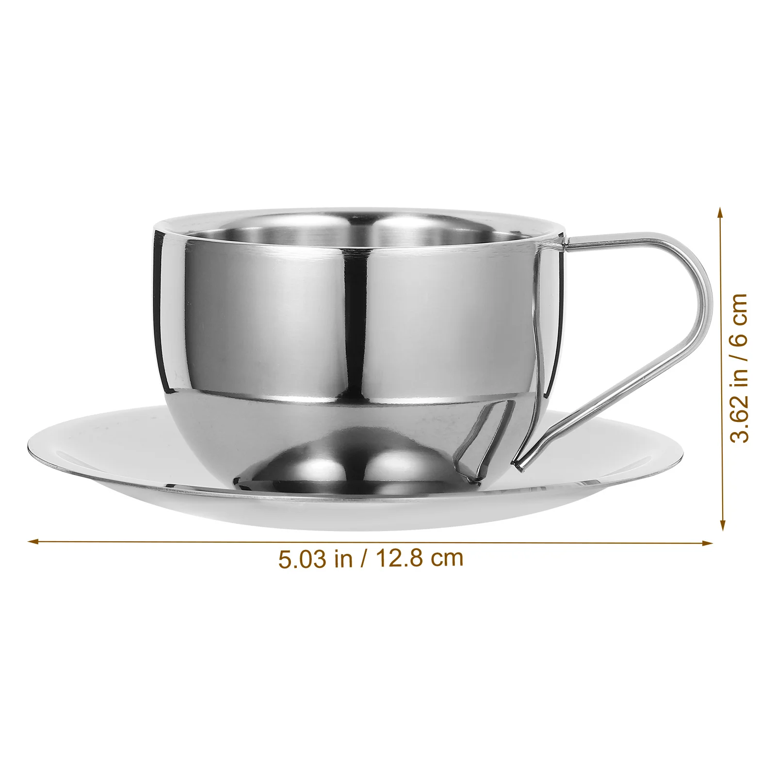1Set Stainless Steel Tea Cup Coffee Mug with Saucer Spoon Elegant Design Perfect Gift for Home Office Use Coffee Cup
1Set Stainless Steel Tea Cup Coffee Mug with Saucer Spoon Elegant Design Perfect Gift for Home Office Use Coffee Cup